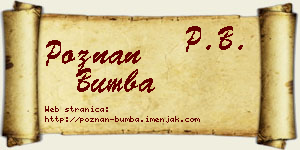 Poznan Bumba vizit kartica